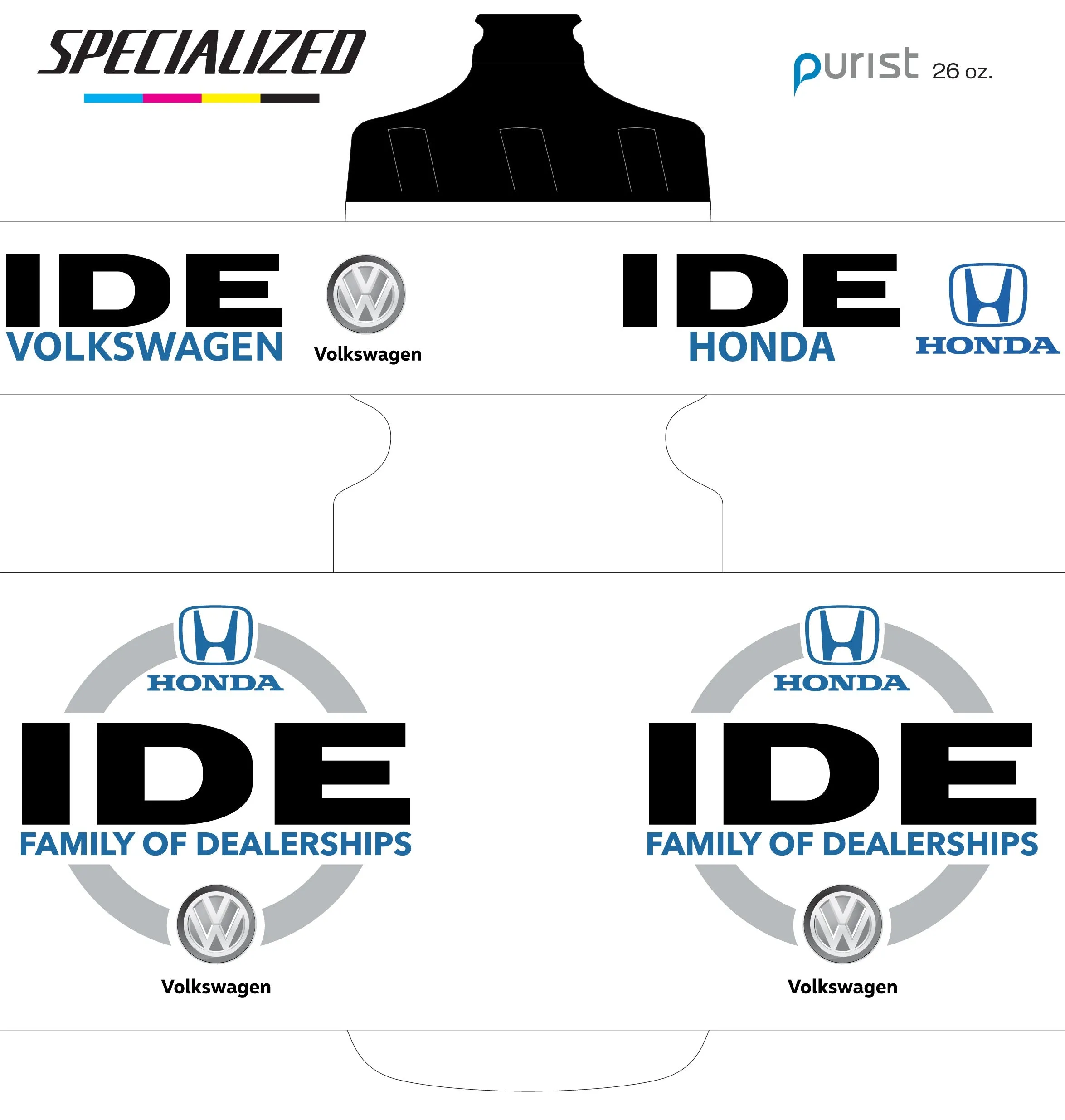 2021 "Ide Racing" Purist Water Bottle - 26 Ounce