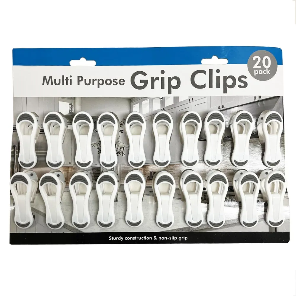 20PC Multi-Purpose Hanger Clip Strong Pinch Grip Home Kitchen Food Storage Craft