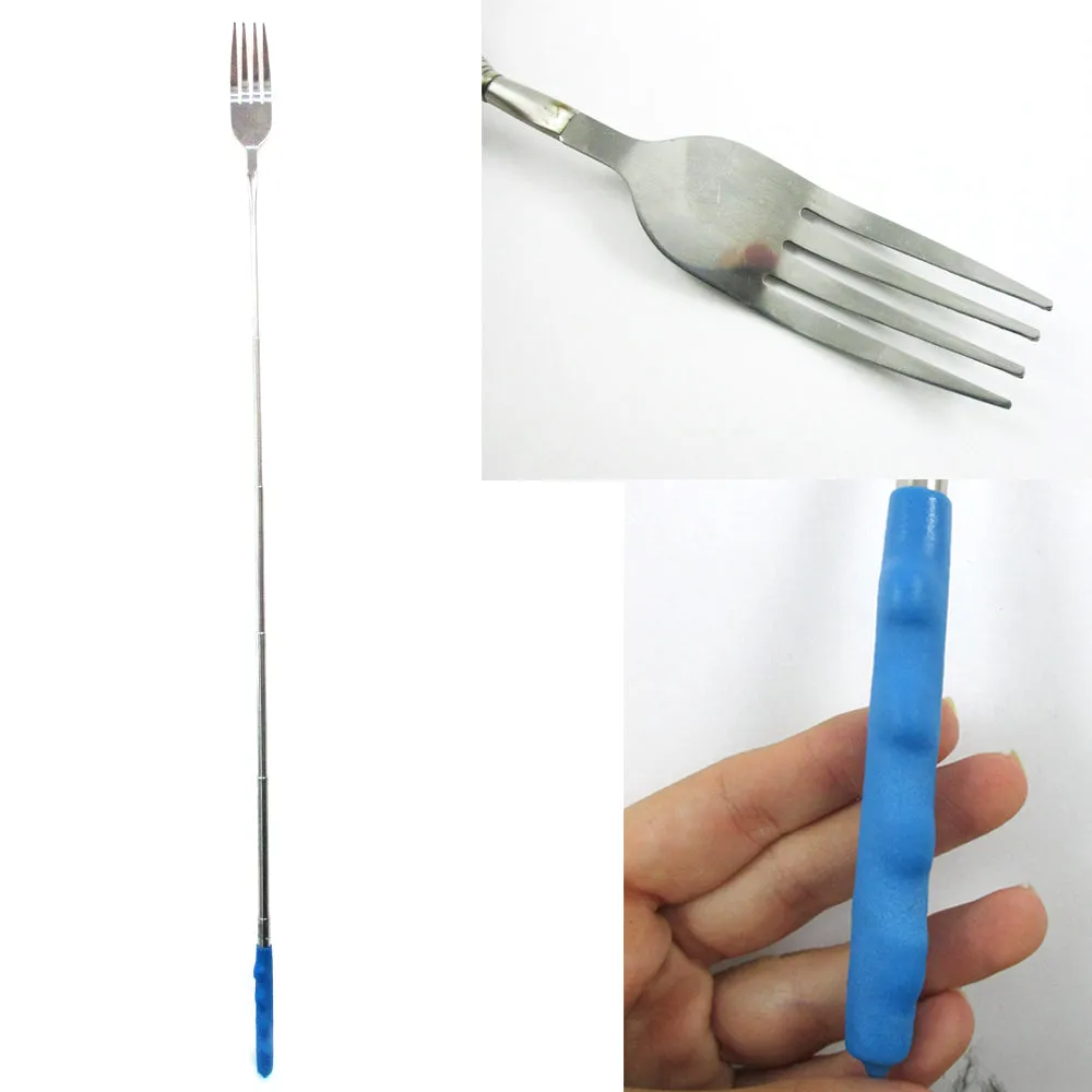4 PC Telescopic Fork Extendible Campfire Marshmallow Roast Sticks Hot Dog Dinner