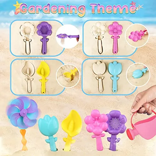 46 pieces sand toys - sandbox toys beach toys kids