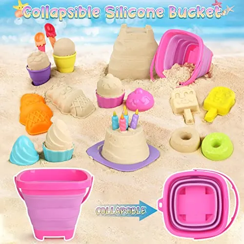 46 pieces sand toys - sandbox toys beach toys kids
