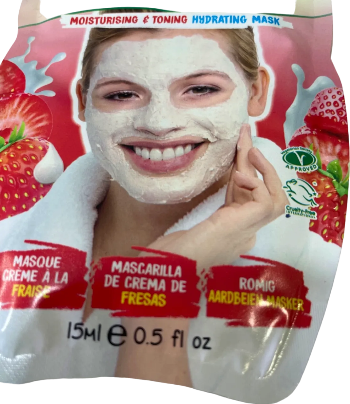 7th Heaven Strawberry Cream Moisturising & Toning Hydrating Mask 15ml