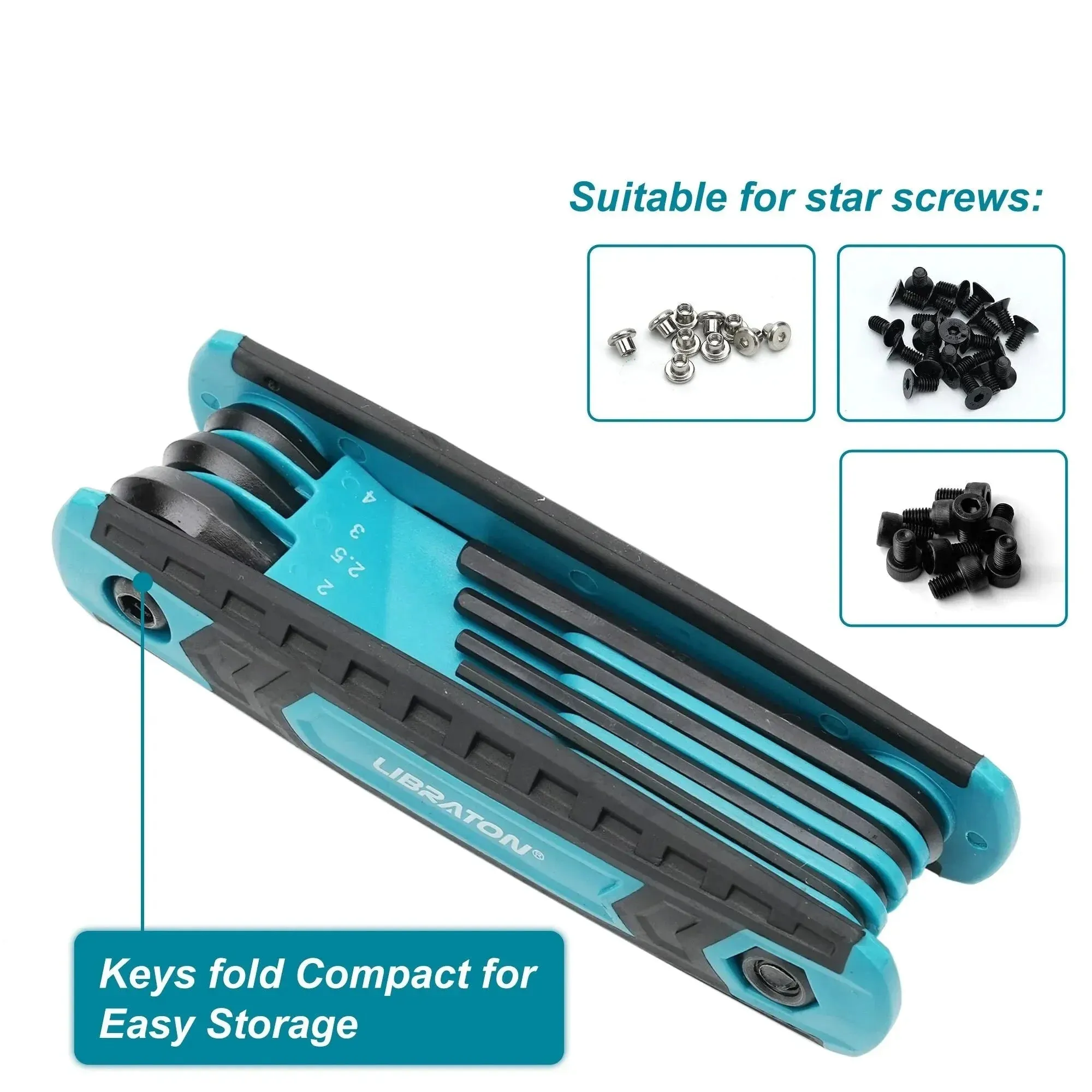 8 in 1 Folding Allen Wrench Set Metric and Tamper Proof Torx Keys
