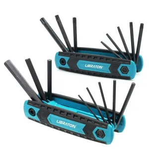 8 in 1 Folding Allen Wrench Set Metric and Tamper Proof Torx Keys