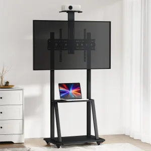 Adjustable Mobile TV Stand 32"-75" with Storage, Artiss