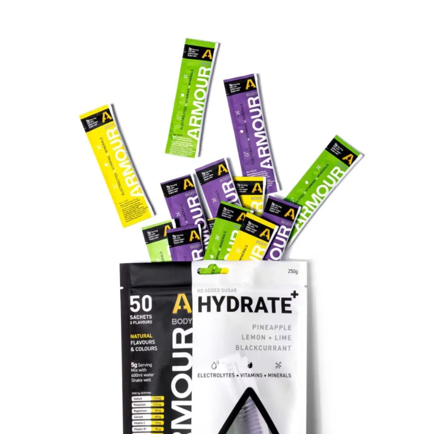 Body Armour Hydrate  Hypotonic Sachets (50 Pack) BAHSP50