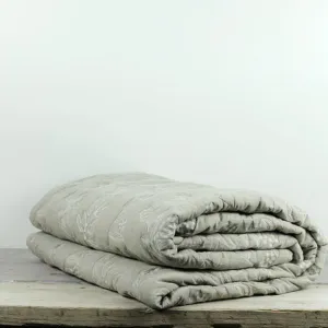 Botanical Natural Leaf Bedspread 220cm x230cm