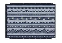 Cabin Recycled Sherpa Blanket - Mountain Geo Grey Blue