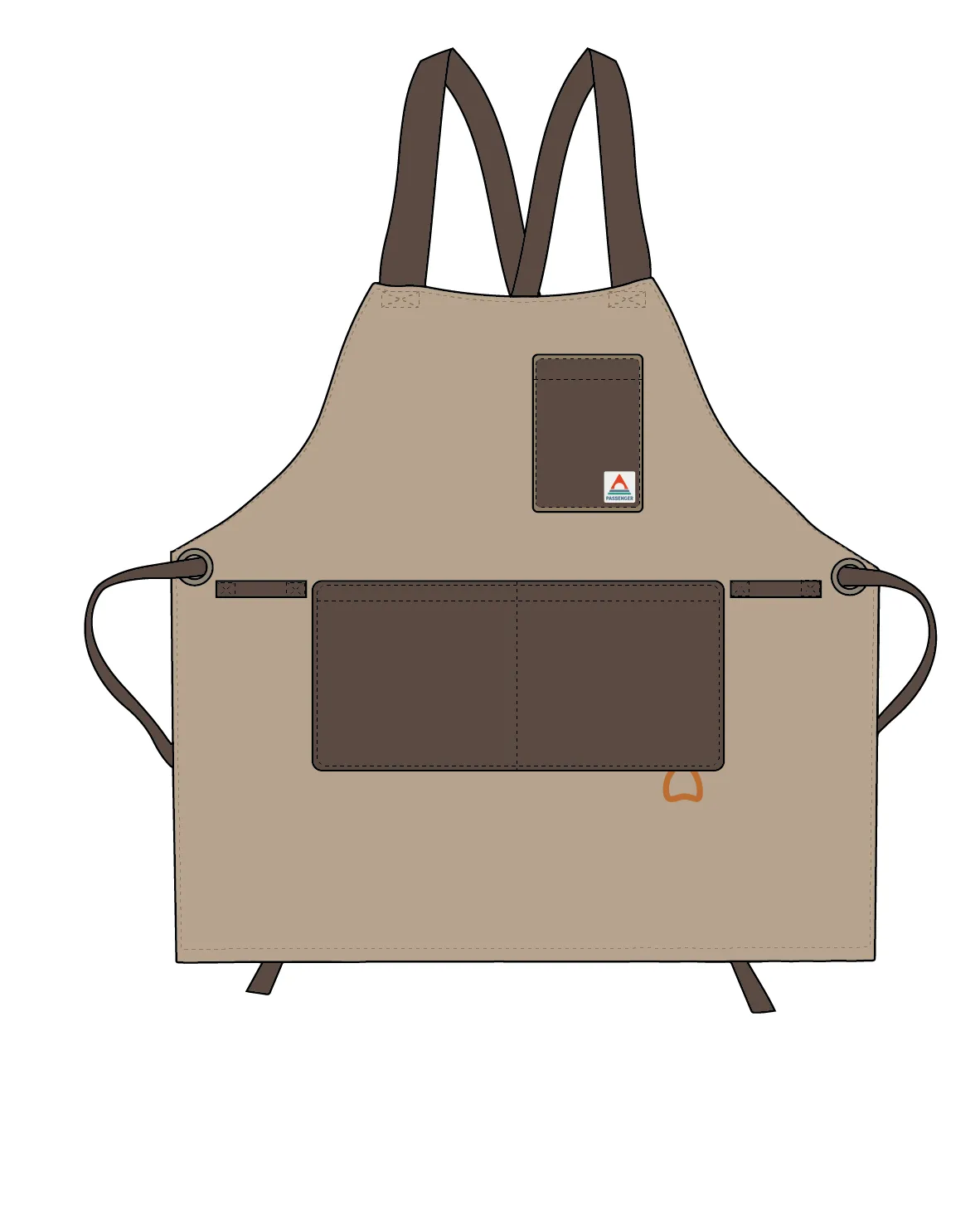 Campfire Recycled Cotton Apron - Elmwood