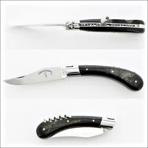 Capuchadou 12 cm Classic Corkscrew Knife Buffalo Bark