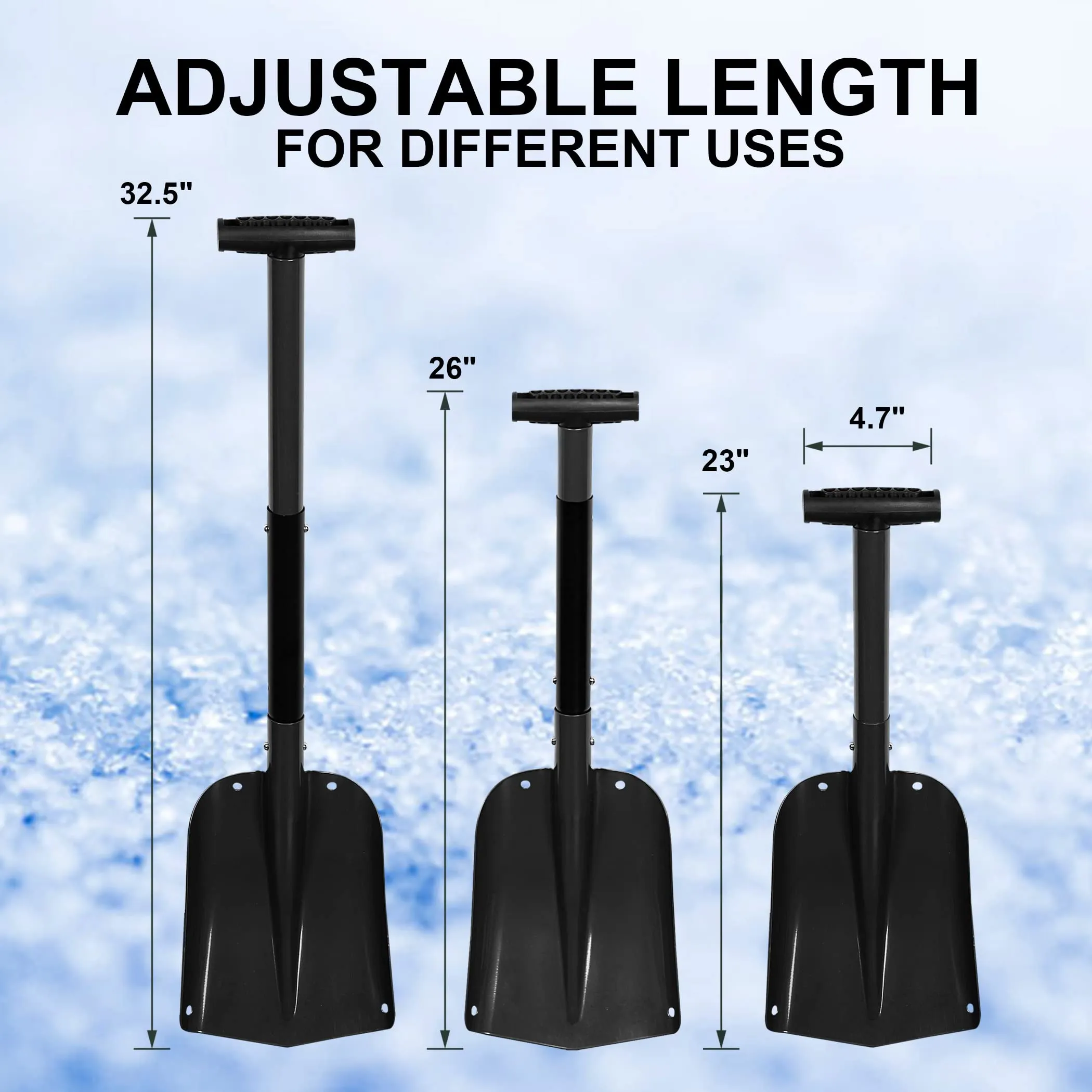 CARTMAN 32.5" Folding Snow Shovel for Emergencies