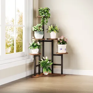 Corner Plant Stand Indoor, 6 Tiered Plant Shelf Flower Stand