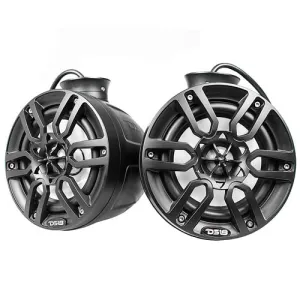 DS18 6.5" Wakeboard Marine Tower Speaker System 300 Watts RGB LED NXL-PS6BK