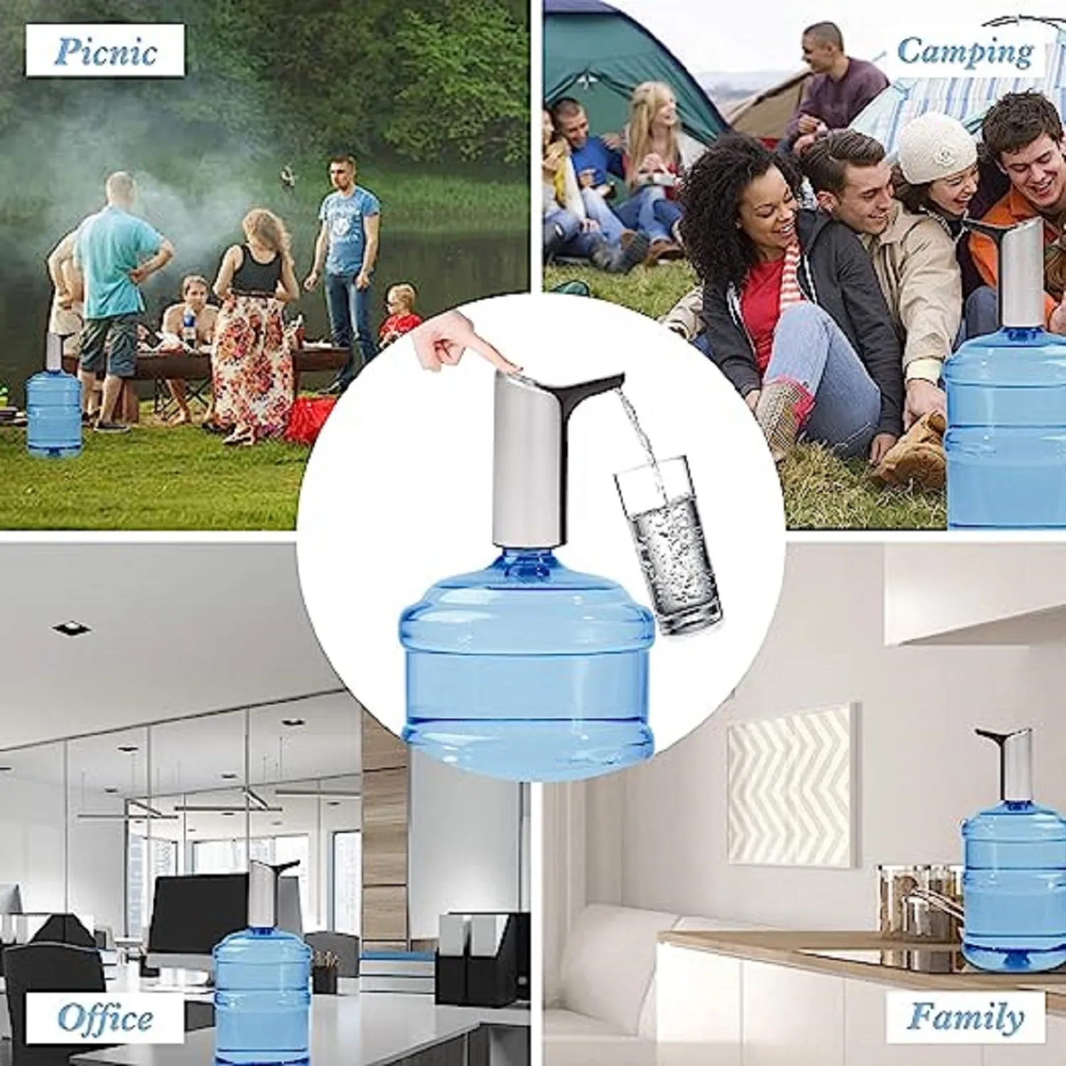 E-macht Electric Pump, USB Charging 4 Cases of Portable Water Dispenser