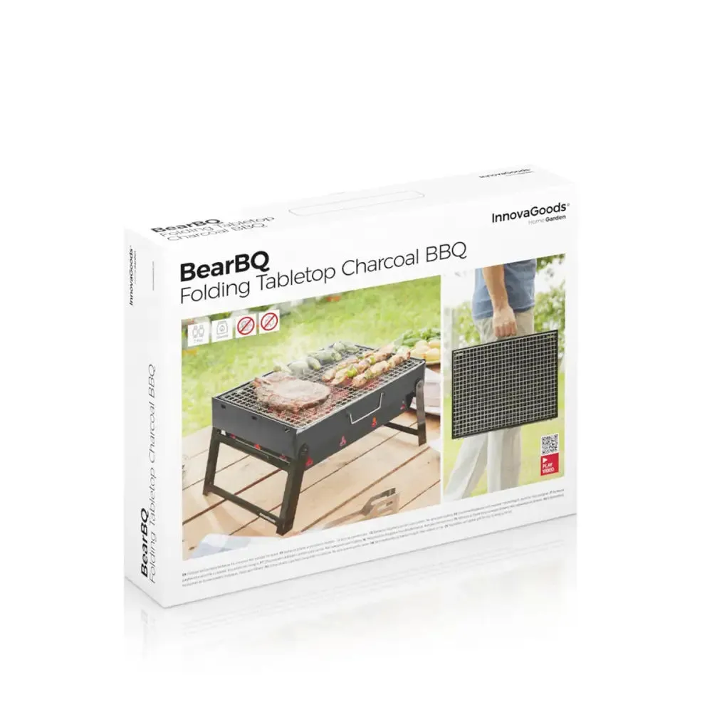 Folding Portable Barbecue for use with Charcoal Bearbq Innovagoods