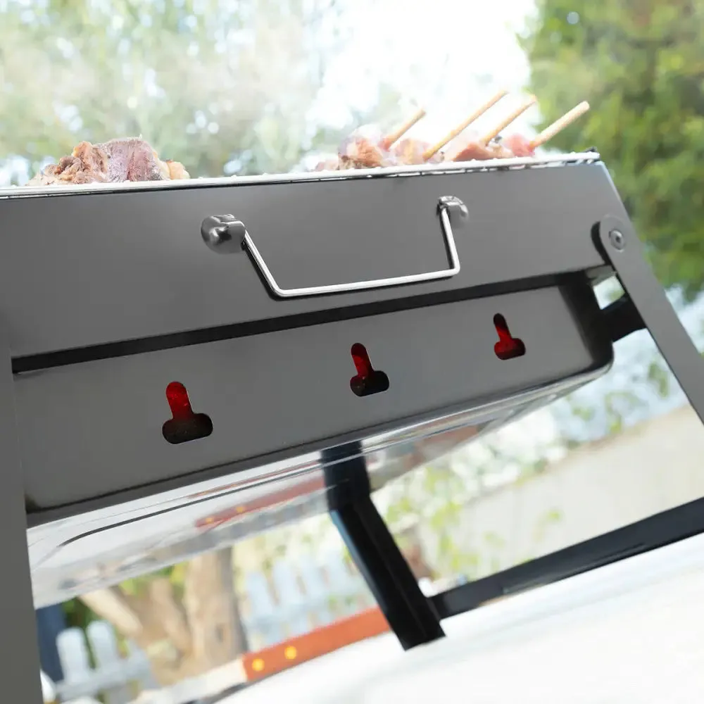 Folding Portable Barbecue for use with Charcoal Bearbq Innovagoods