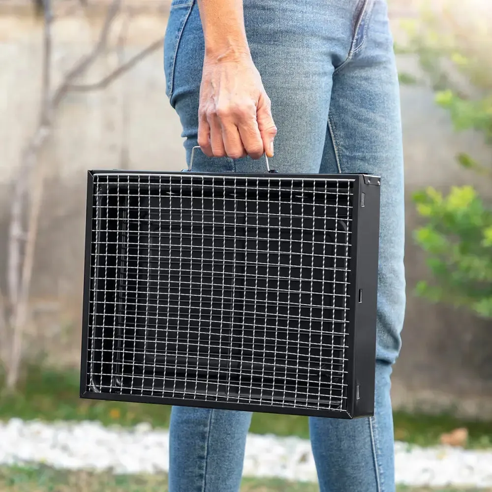 Folding Portable Barbecue for use with Charcoal Bearbq Innovagoods