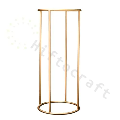 Hiftocraft Modern Metal Decorative Floor Standing White And Gold Indoor Outdoor Plant Stand With Pot For Home Decor Living Room Office Bedroom Balcony (Pack Of 1) (White)