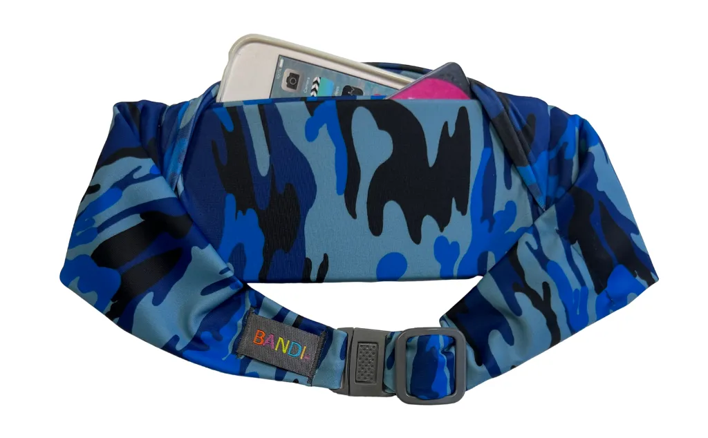 Kids Pocketed Belt - Camo Blue
