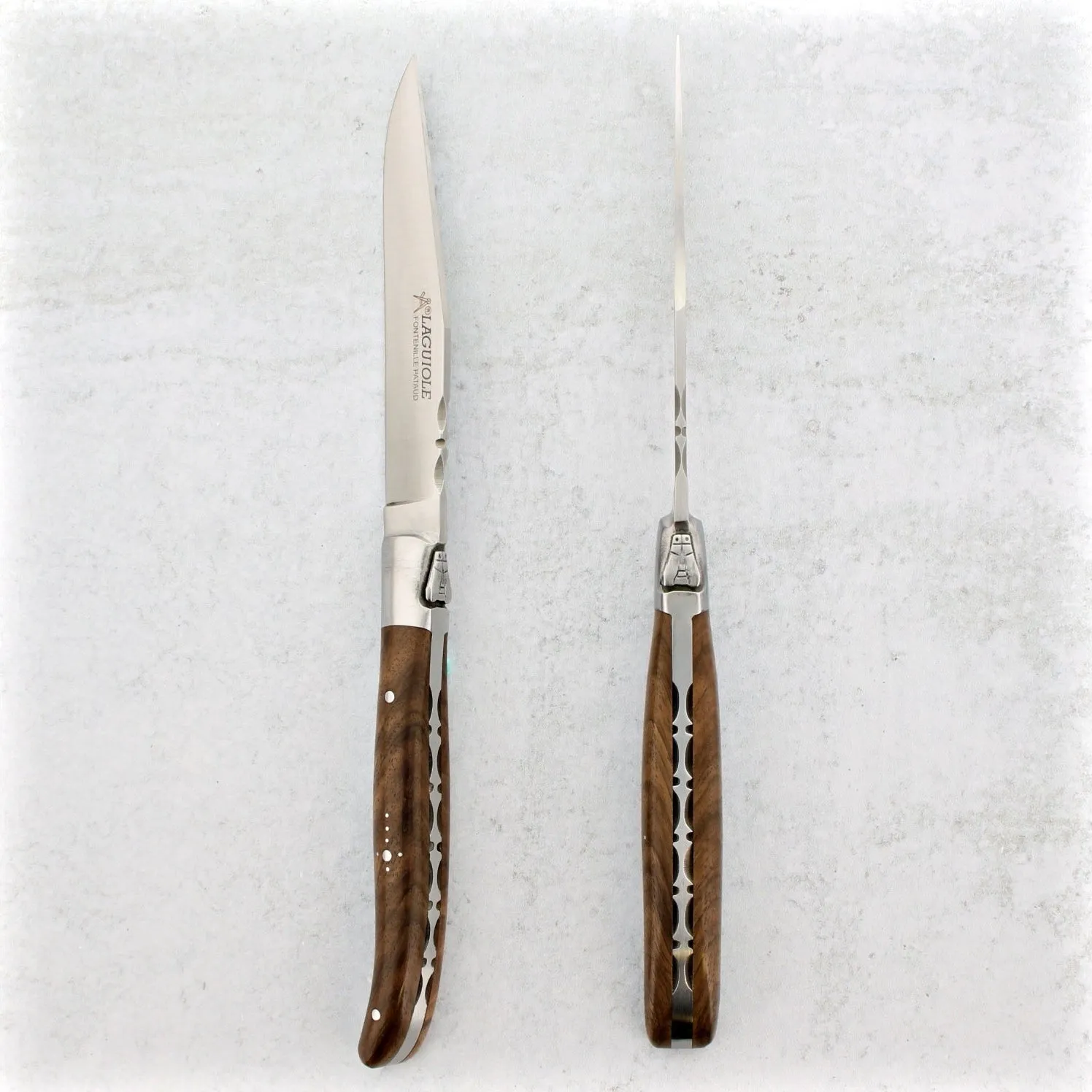 Laguiole Forged Steak Knives Burled Walnut