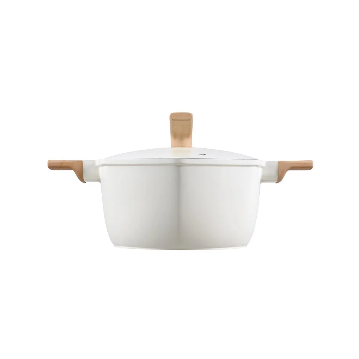 Maple Leaf 24cm White Non-stick Soup Pot - A Taste of Everyday Elegance