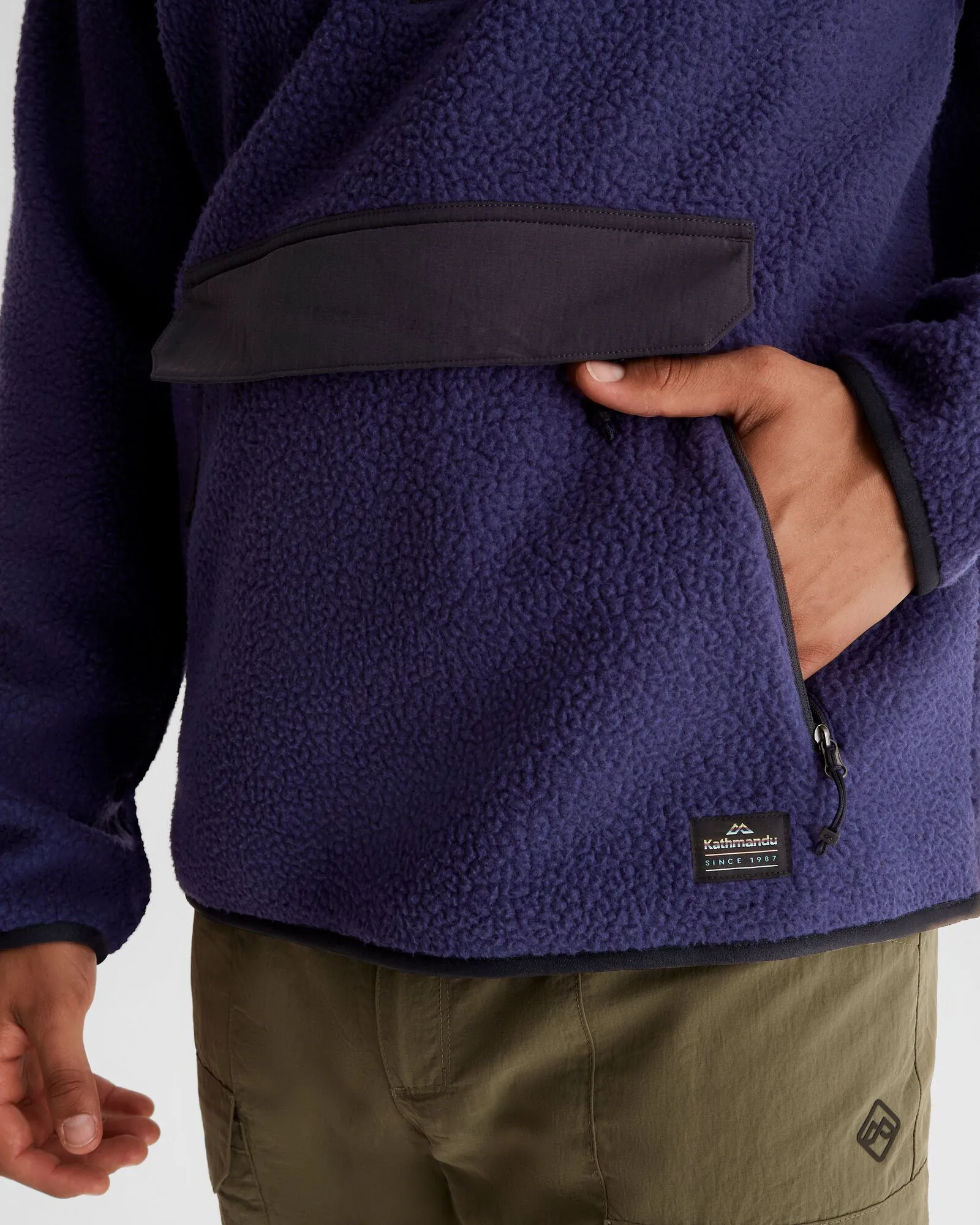 Men's Co-Z High Pile Hooded Pullover  - Dark Horizon