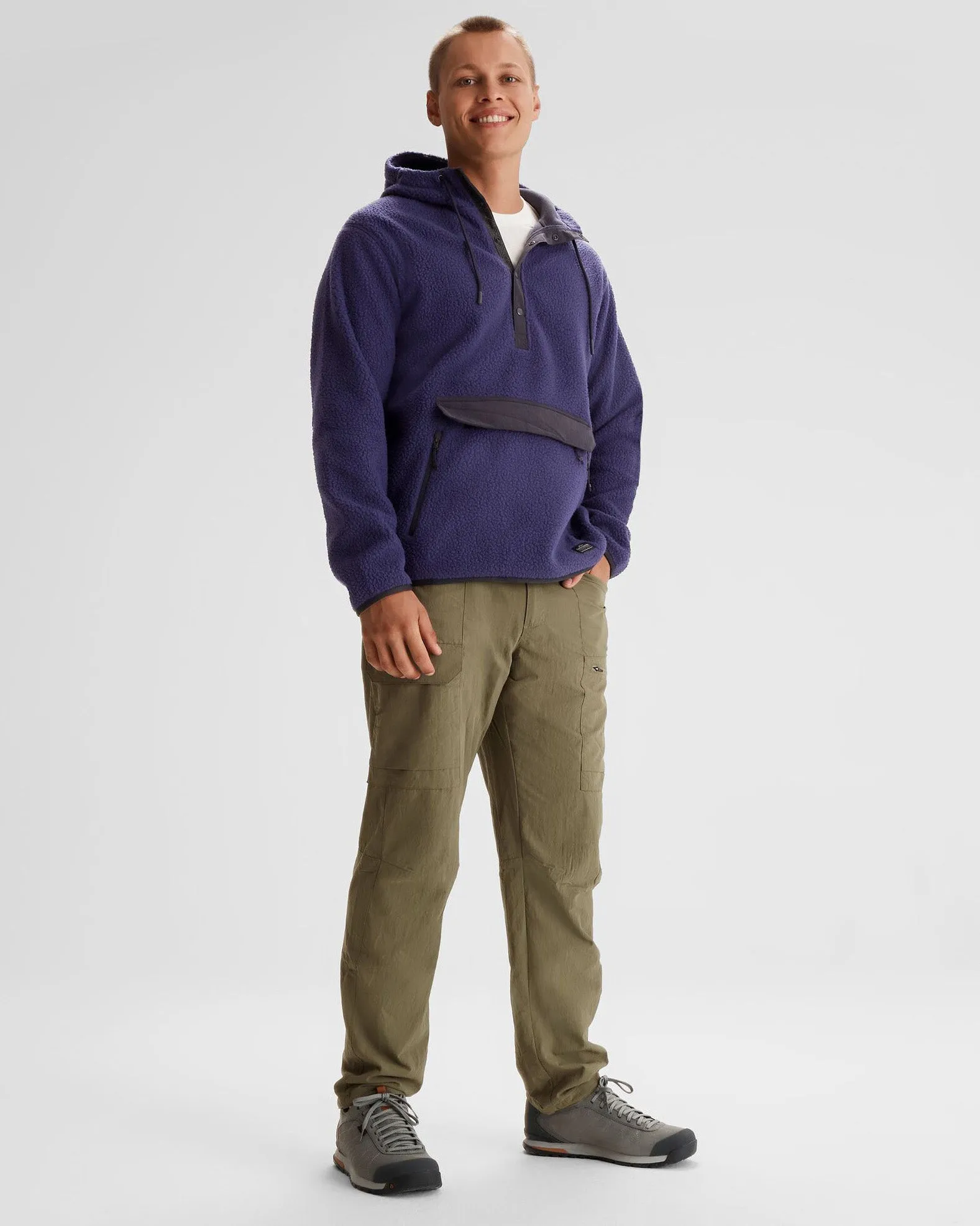 Men's Co-Z High Pile Hooded Pullover  - Dark Horizon
