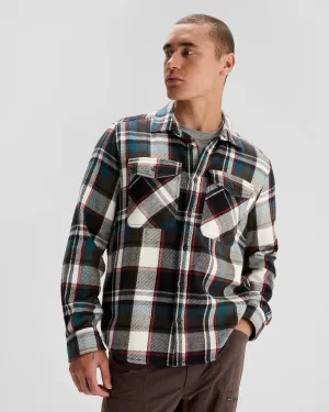 Men's Huntly Long Sleeve Shirt - Hut Plaid Dark Moss