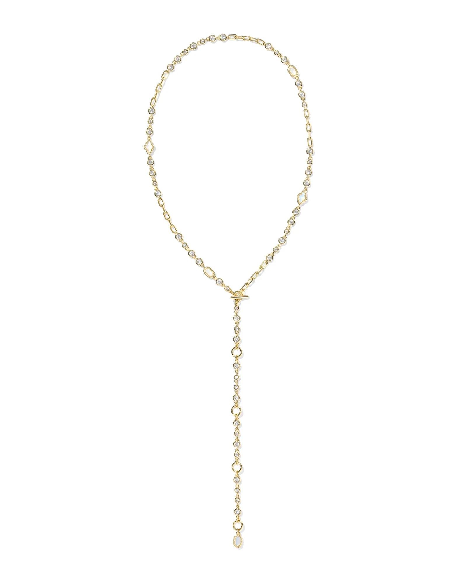 Mini Elisa Abbie Necklace Gold White Mix