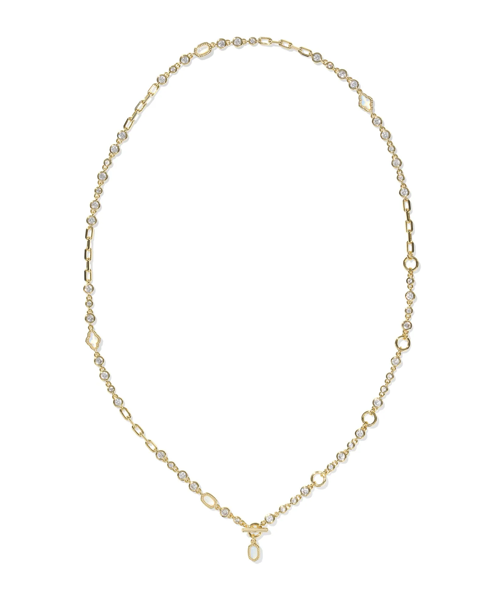Mini Elisa Abbie Necklace Gold White Mix