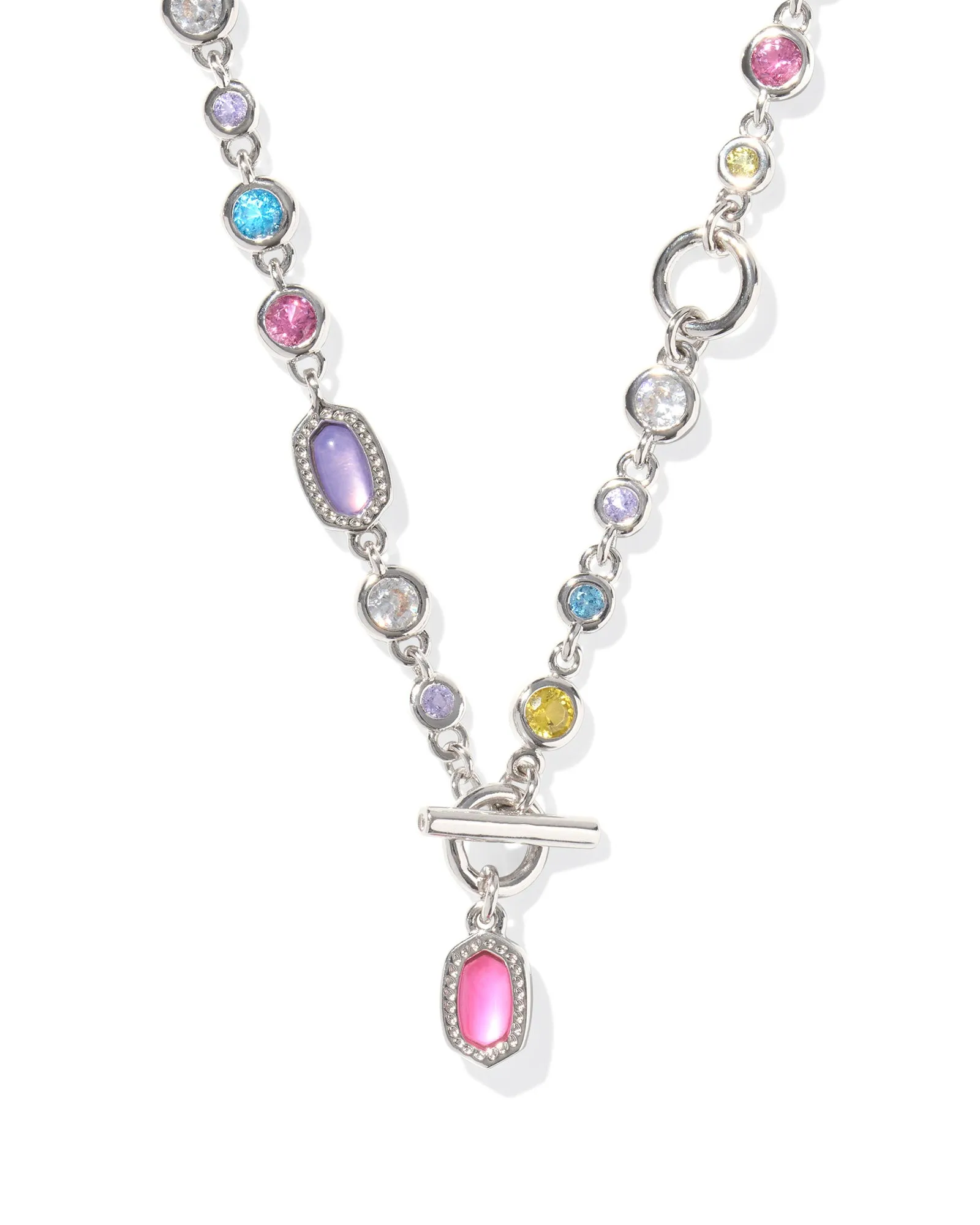 Mini Elisa Abbie Necklace Silver Multi Mix