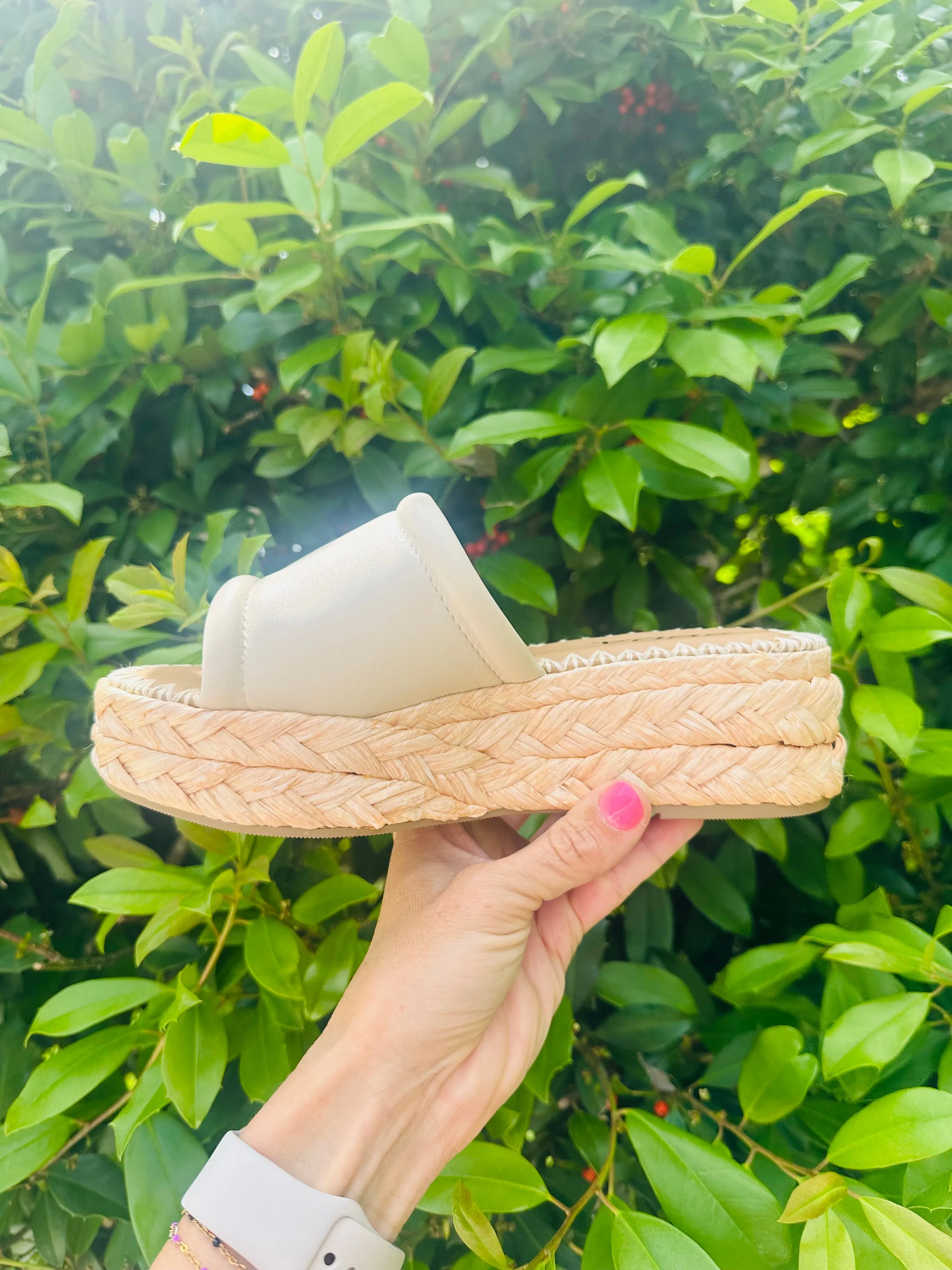 Monte Flatform Sandals- Tan/Natural