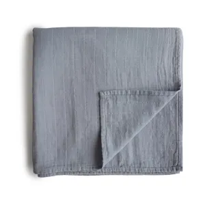 Mushie Organic Cotton Muslin Baby Swaddle - Tradewinds