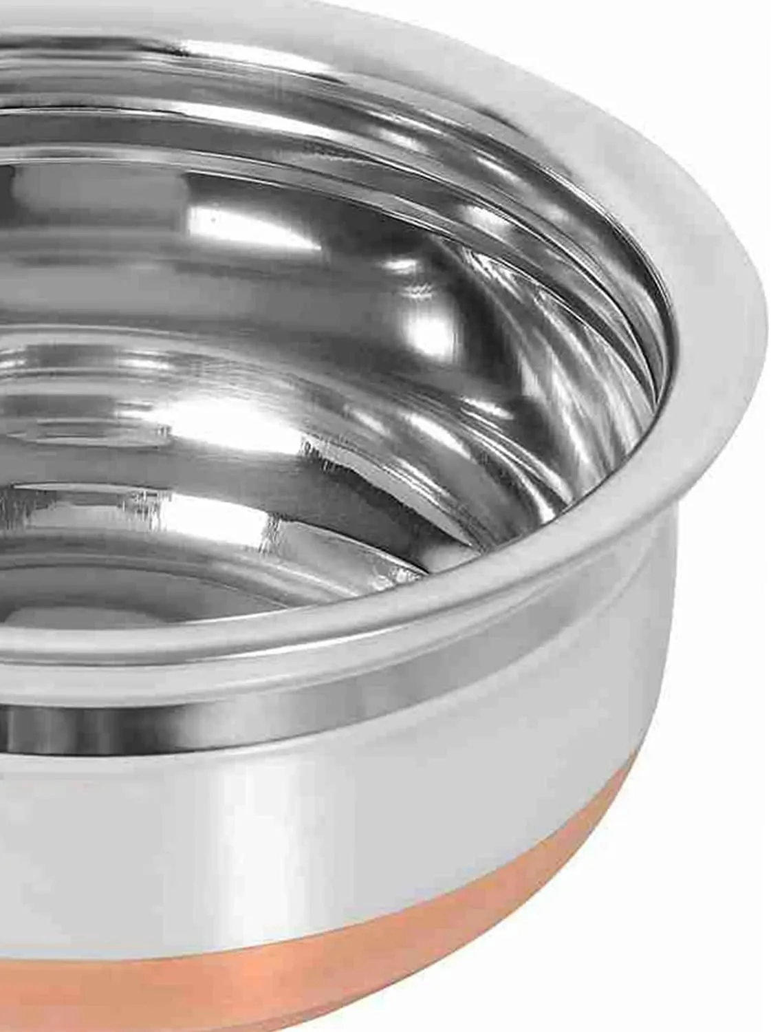 Nirvika Stainless Steel Handi with Lid Kitchen Serving, Cooking Bowl | Steel Handi Set | Cookware Set | Handi Set 5-Pieces|Biryani 0.500 L, 0.750 L, 1.000 L, 1.500 L, 1.200 L