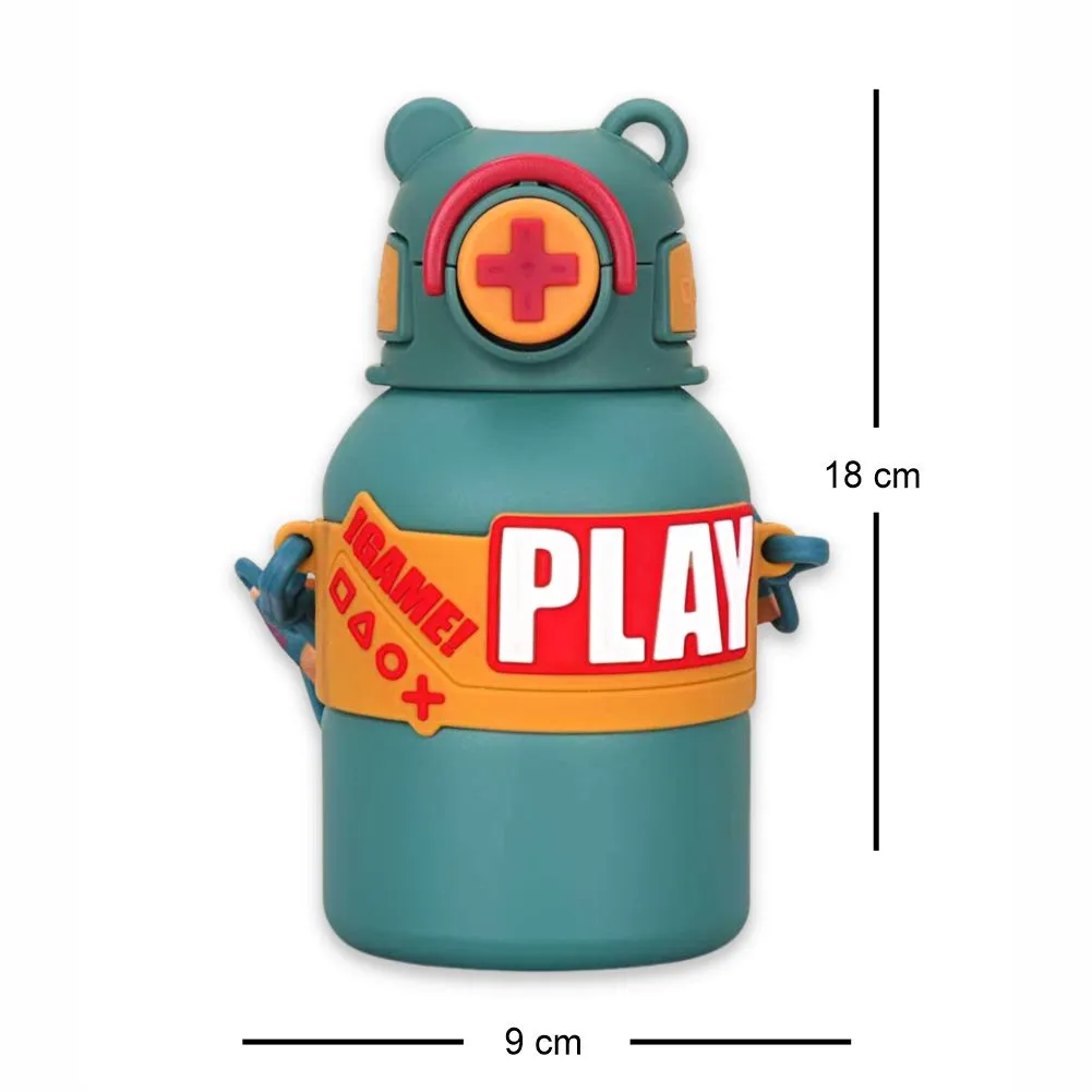 Olive Game Theme Stainless Steel Kids Water Bottle, 550ml