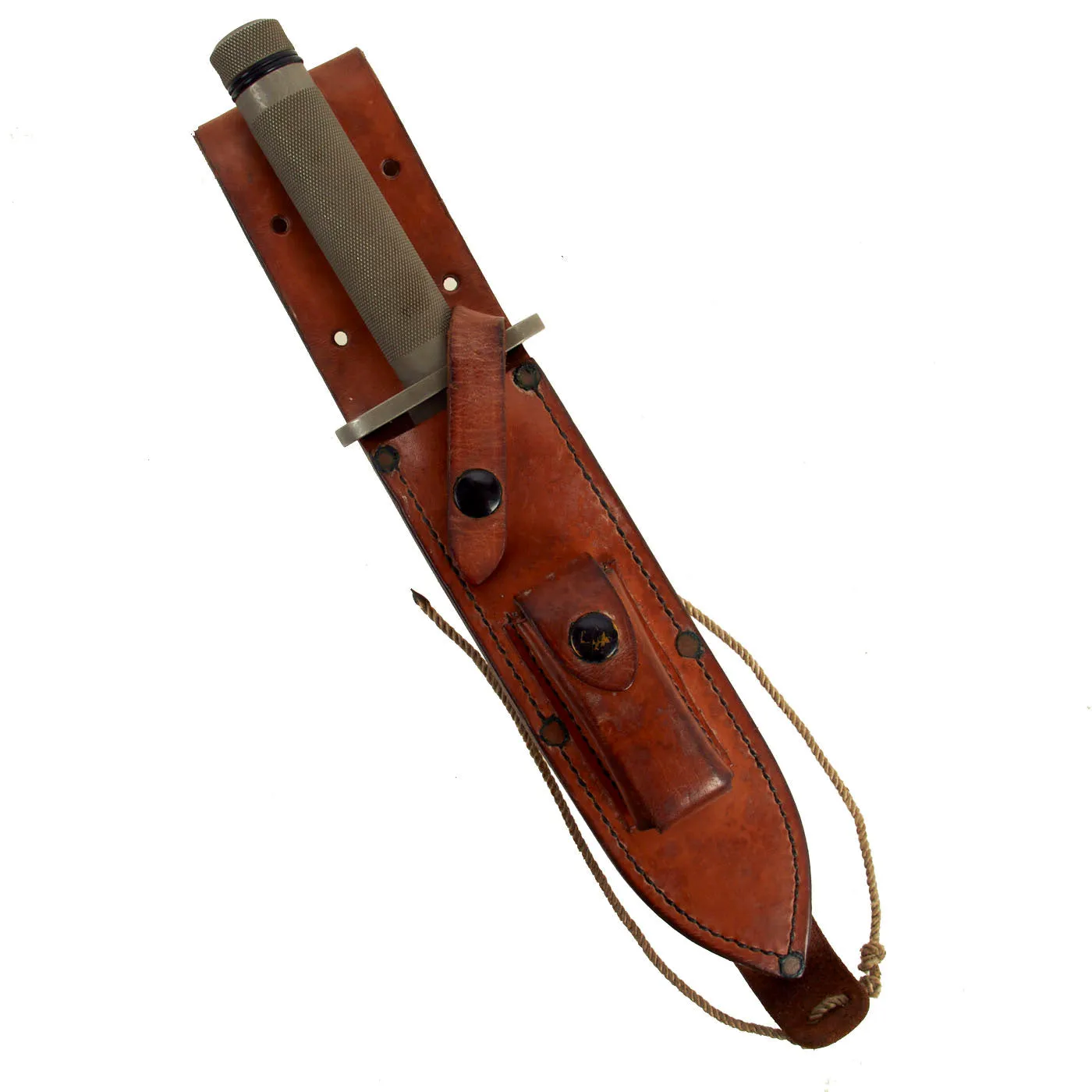 Original U.S. Operation Just Cause Invasion of Panama Robert Parrish Survival Knife Carried by US Ranger During Jump Into Panama - With Sheath and Letter