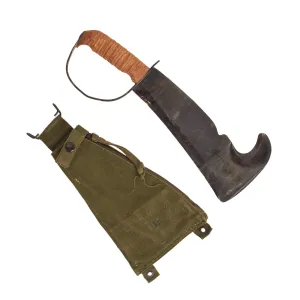 Original U.S. Vietnam War Type IV Survival Ax by Frank & Warren Inc. with Belt Carrier - "Woodman's Pal"