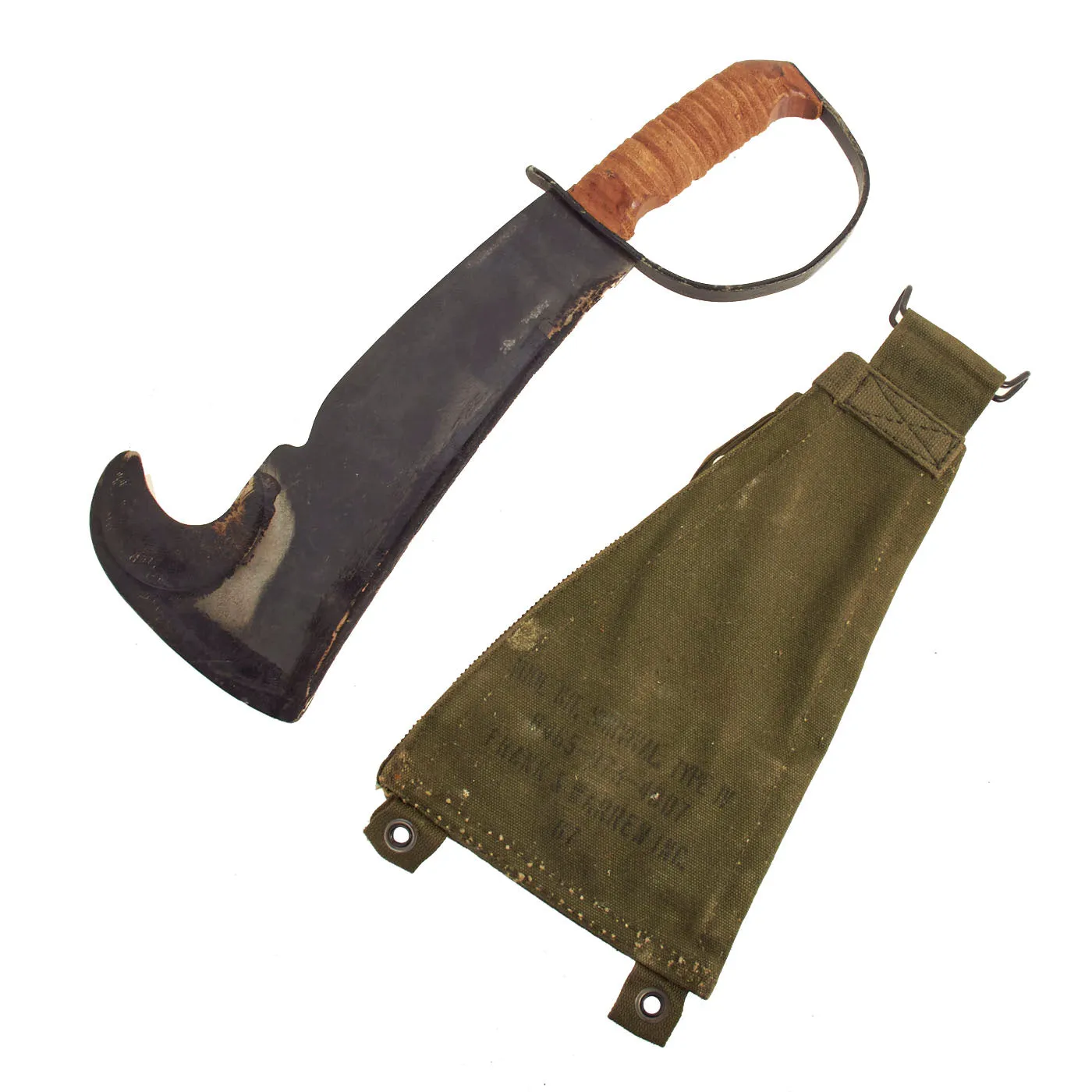 Original U.S. Vietnam War Type IV Survival Ax by Frank & Warren Inc. with Belt Carrier - "Woodman's Pal"