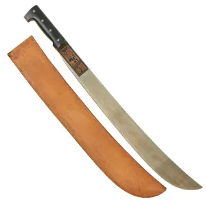 Original U.S. WWII Collins & Co Legitimus Model 128 Machete With Milwaukee Saddlery Co. 1942 Dated Scabbard
