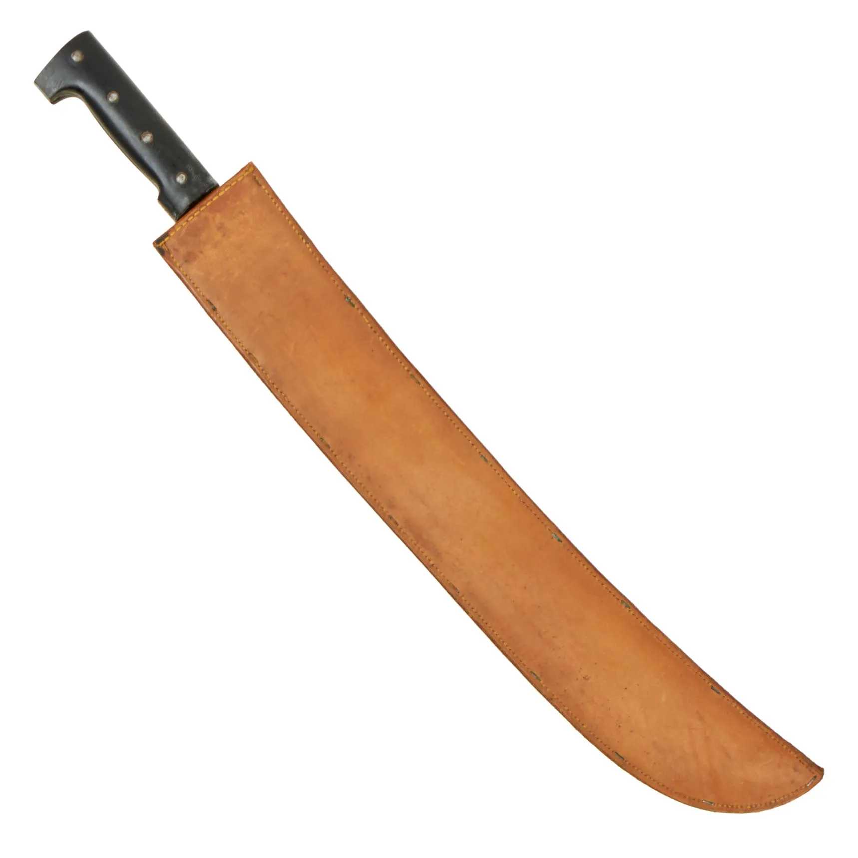 Original U.S. WWII Collins & Co Legitimus Model 128 Machete With Milwaukee Saddlery Co. 1942 Dated Scabbard