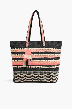 Papaya Punch Pit Loom Dhurrie Multi Purpose Tote Bag