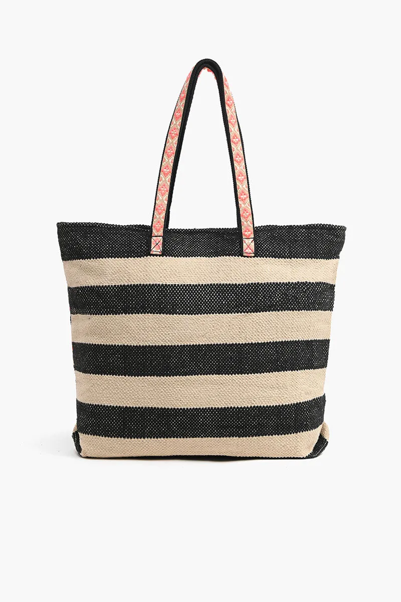 Papaya Punch Pit Loom Dhurrie Multi Purpose Tote Bag