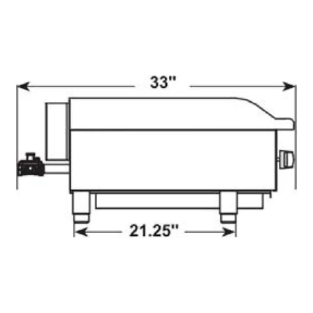 Serv-Ware SMGS-36  35.98" Stainless Steel Manual Griddle with 3 Burners. Natural Gas,30,000 BTU/H