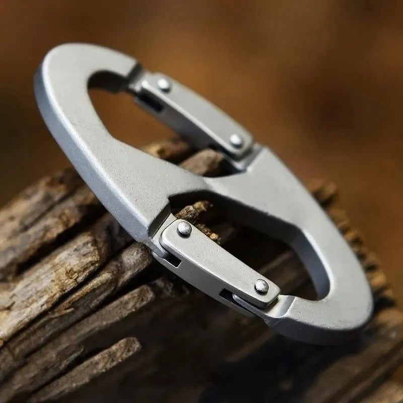 Shape 8 Carabiner Steel Multi Function Multi Tool Locking Carabiners Climbing EDC Keychain Key Double Carabiner