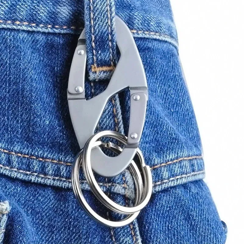 Shape 8 Carabiner Steel Multi Function Multi Tool Locking Carabiners Climbing EDC Keychain Key Double Carabiner