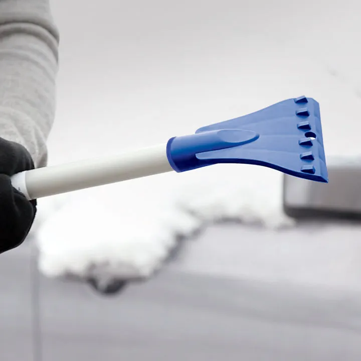 Snow Joe SJBLZD-4IN1-SJB Multi-Purpose Auto Snow Tool Kit | W/ Storage Bag | Snow Broom, Brush, Shovel, Scraper (Blue)