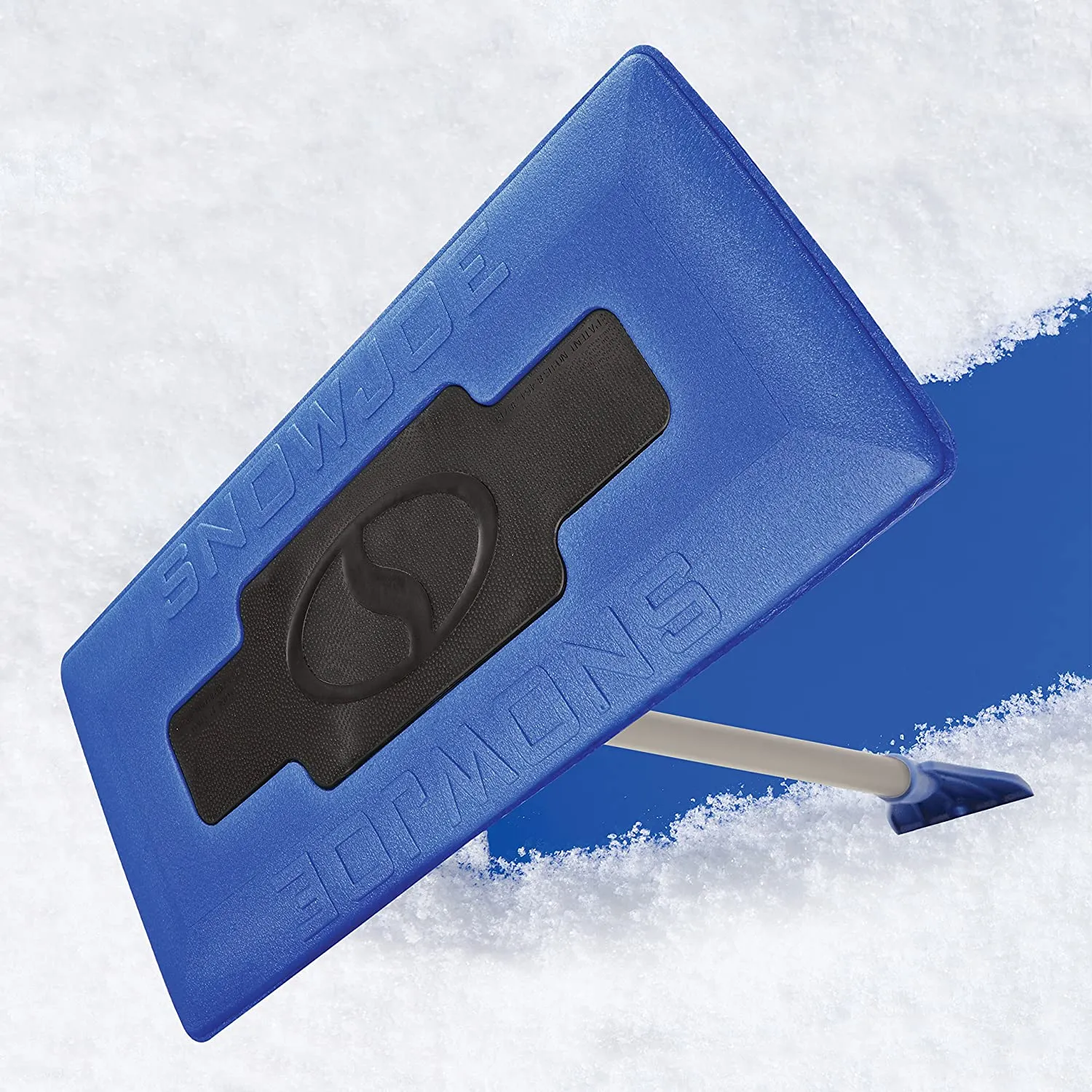 Snow Joe SJBLZD-AZ 2-in-1 Snow Broom with 18-Inch Foam Head   Large Ice Scraper, Blue