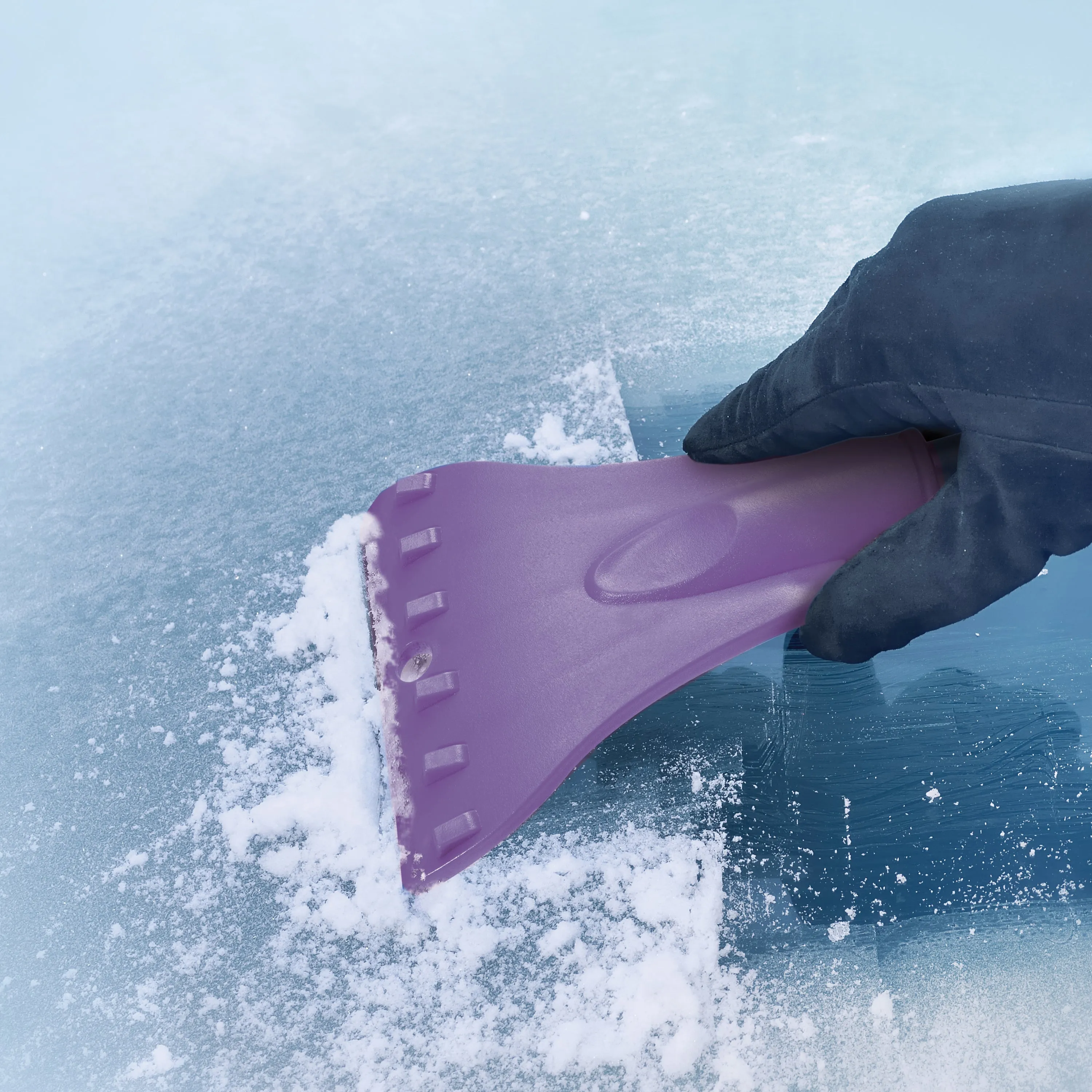 Snow Joe SJBLZD-JMB-PRP2 2-Pack Jumbo Telescoping Snow Broom   Ice Scraper (Purple)