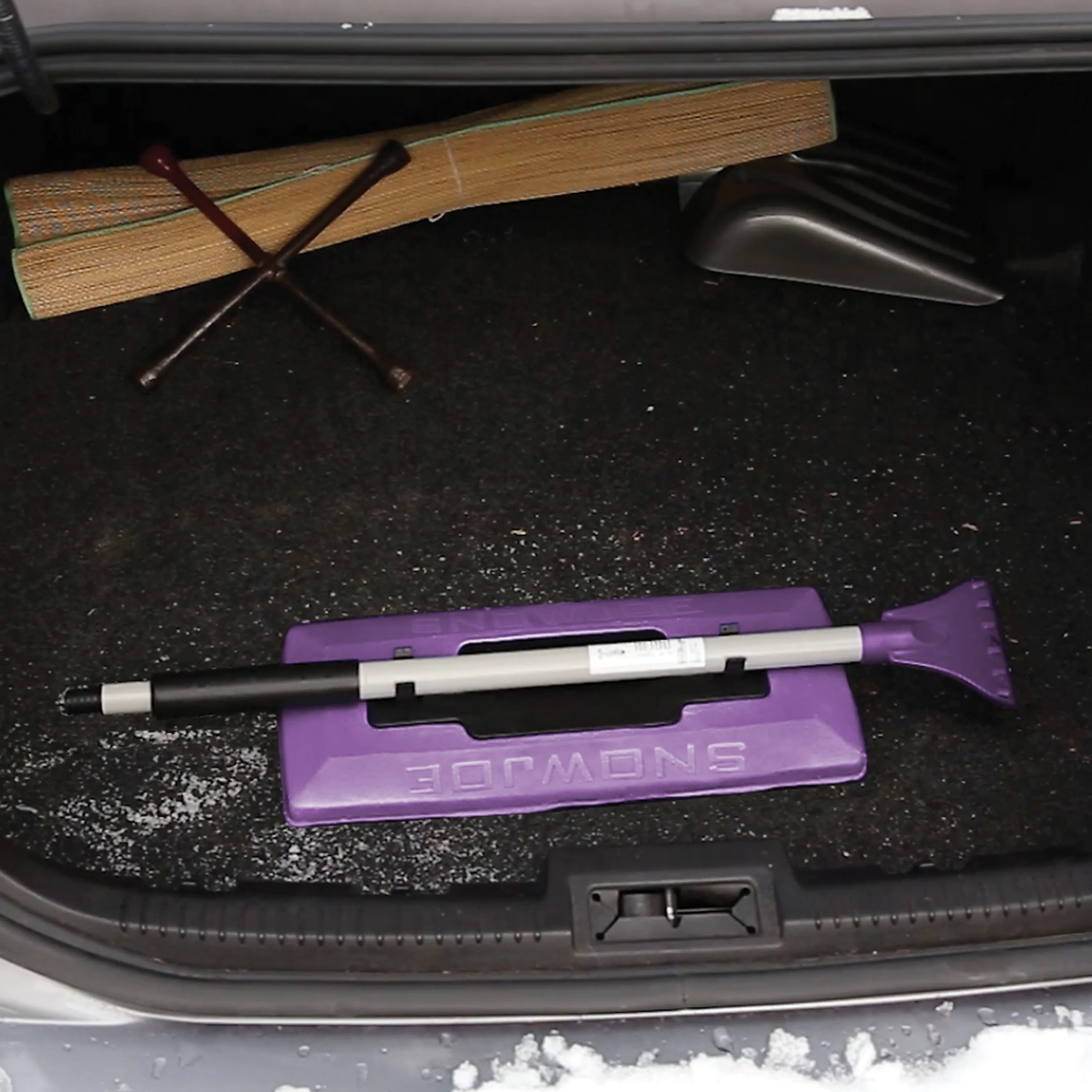 Snow Joe SJBLZD-JMB-PRP2 2-Pack Jumbo Telescoping Snow Broom   Ice Scraper (Purple)