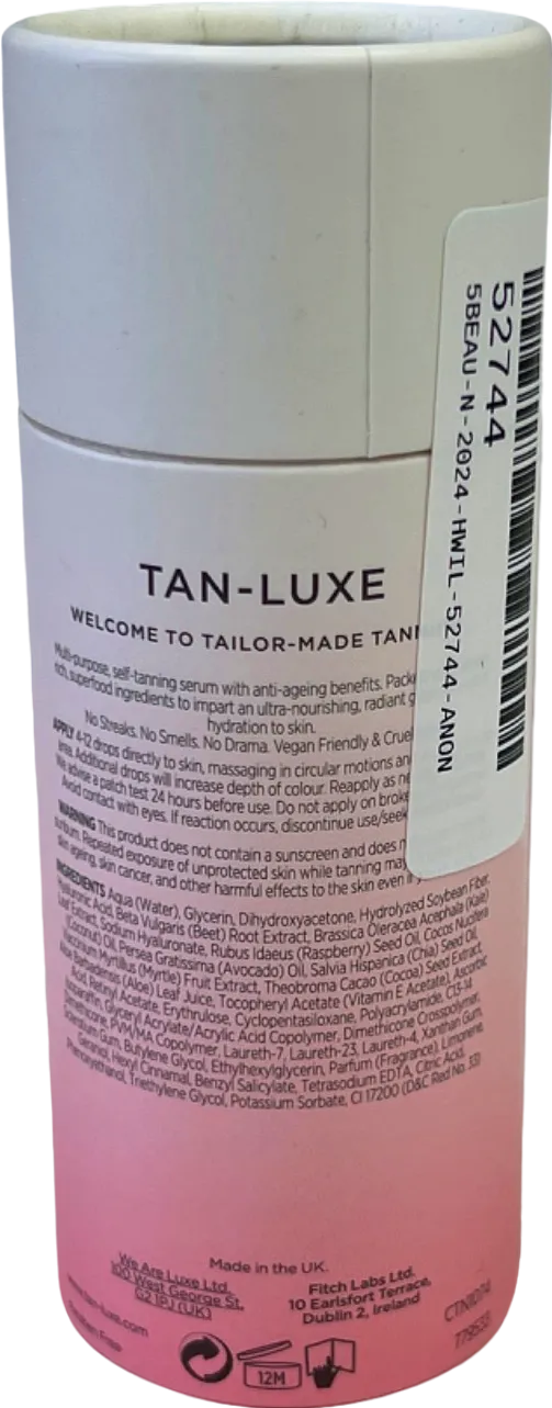 Tan-Luxe Super Glow Hyaluronic Self-Tan Serum Gradual 30ml